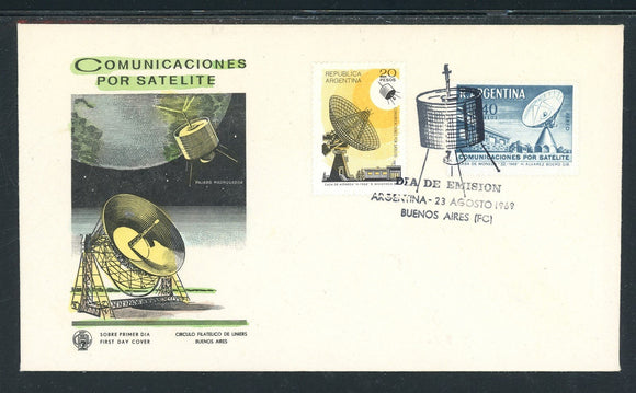 Argentina Scott #902//C115 FIRST DAY COVER Communication INTELSAT $$ 378216