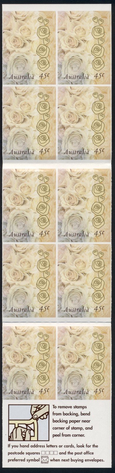 Australia Scott #1648a SA BOOKLET of 10 Greetings CV$11+ 378259