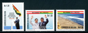 Bolivia Scott #842-844 MNH Pacific Ocean Access Pact w/Peru CV$7+ 380914