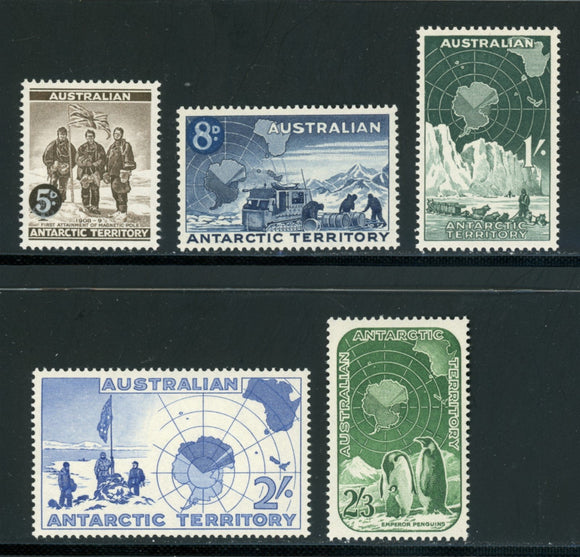 Australian Antarctic Ter Scott #L1-L5 MNH 1957-59 1st ISSUE CV$14+ 383035 ish-1