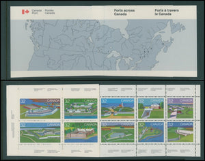 Canada Scott #992a MNH BOOKLET Forts 32c CV$7+ 384246