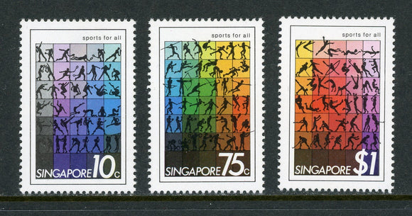 Singapore Scott #375-377 MNH Sports for All CV$5+ 384456