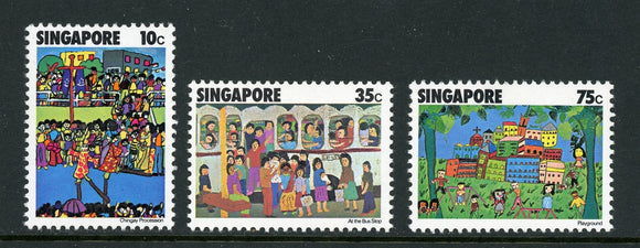 Singapore Scott #285-287 MNH Children's Drawings CV$3+ 384462