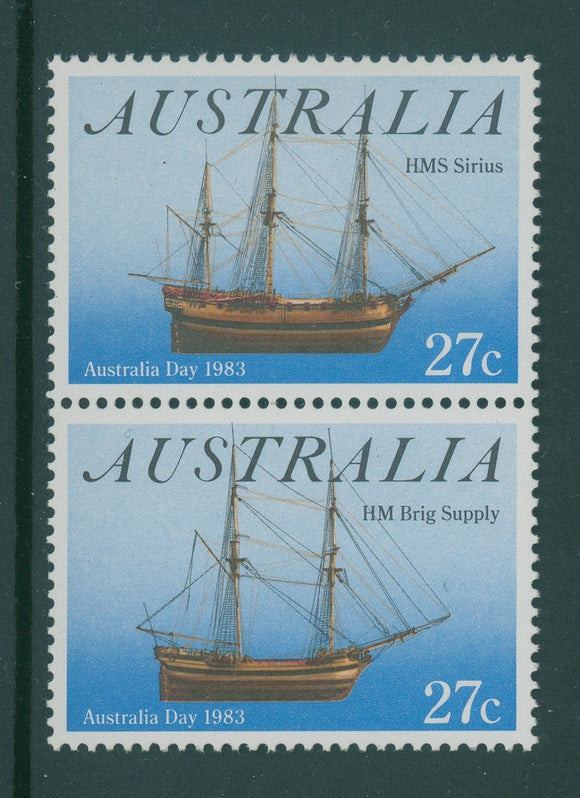 Australia Scott #862a-1 MNH PAIR VERTICAL Australia Day 1983 $$ 396061