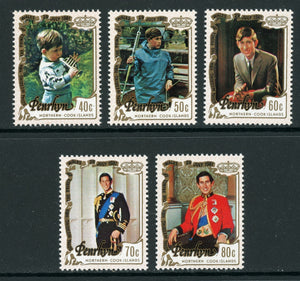 Penrhyn Island Scott #176-180 MNH Prince Charles Lady Diana Wedding $$ 396083