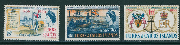 Turks & Caicos Scott #152-154 MNH Andrew Summer Crown Agent ANN $$ 406769