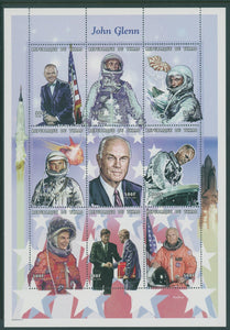 Chad Scott #797 MNH SHEET of 9 John Glenn Astronaut Space CV$6+ 408611