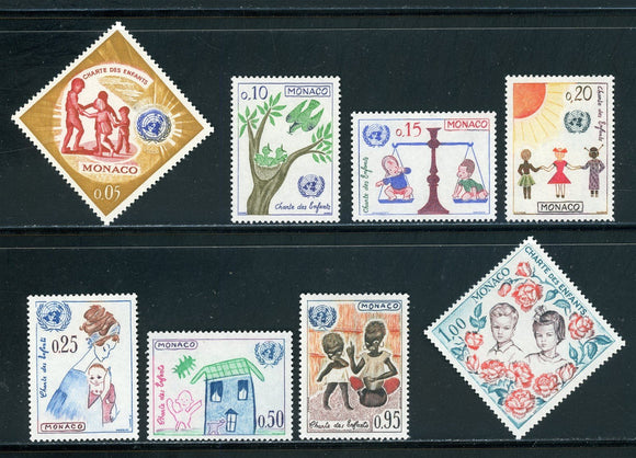 Monaco Scott #528-535 MNH UN Children's Charter CV$4+ 410079 ISH