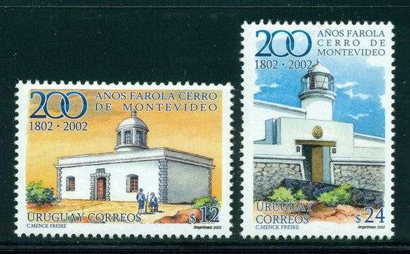 Uruguay Scott #1950-1951 MNH Cerro de Montevideo Lighthouses CV$12+