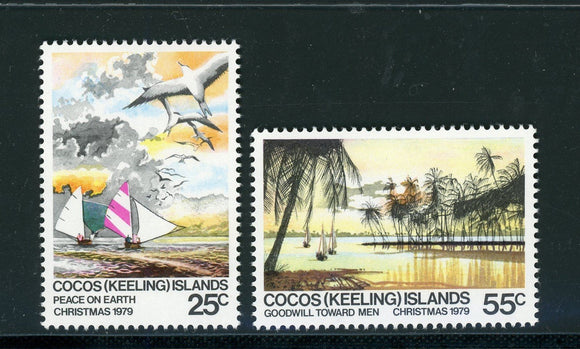 Cocos Islands Scott #51-52 MNH Christmas 1979 $$ 414417