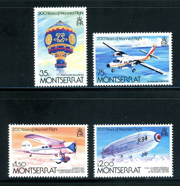 Montserrat Scott #503-506 MNH Manned Flight 200th ANN CV$2+ 417477