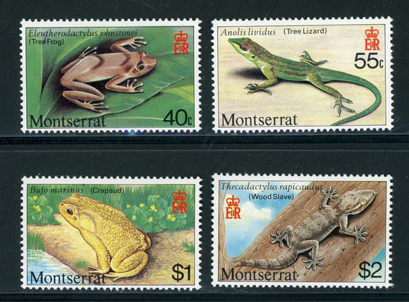 Montserrat Scott #410-413 MNH Frogs and Lizards CV$3+ 417486