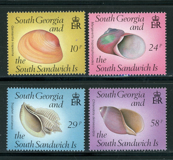 South Georgia Scott #127-130 MNH Sea Shells CV$5+ 417539