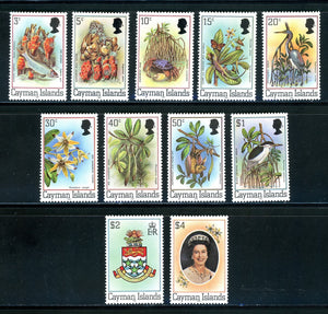 Cayman Islands Scott #452a-462a MNH 1982 Fauna Flora Set "1982" CV$38+ 417621