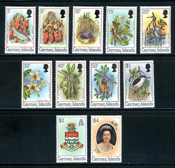 Cayman Islands Scott #452a-462a MNH 1982 Fauna Flora Set 