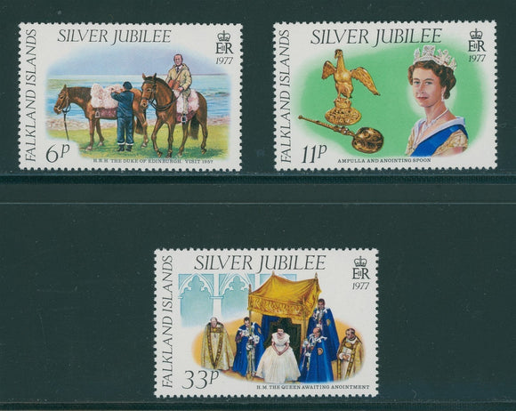 Falkland Islands Scott #254-256 MNH Queen Elizabeth II Jubilee CV$2+ 417686