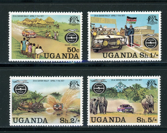Uganda Scott #167-170 MNH Safari Auto Rally $$ 417690