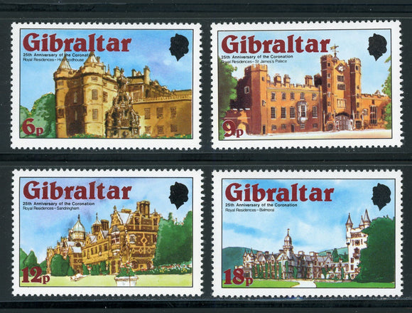 Gibraltar Scott #365-368 MNH Coronation of Queen Elizabeth II ANN $$ 420340