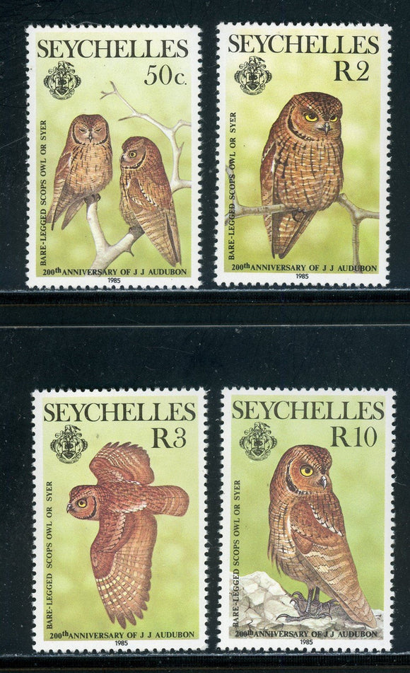 Seychelles Scott #559-562 MNH Audubon Birth Bicentenary CV$19+ 420413