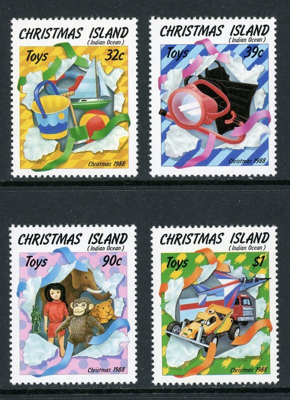 Christmas Island Scott #222-225 MNH Christmas 1988 Presents CV$3+ 420734