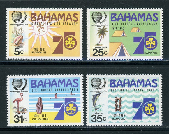 Bahamas Scott #572-575 MNH Girl Guides 75th ANN CV$6+ 420770