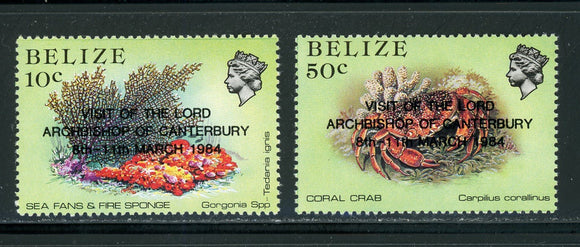 Belize Scott #715-716 MNH Visit of the Archbishop of Canterbury CV$5+ 420800