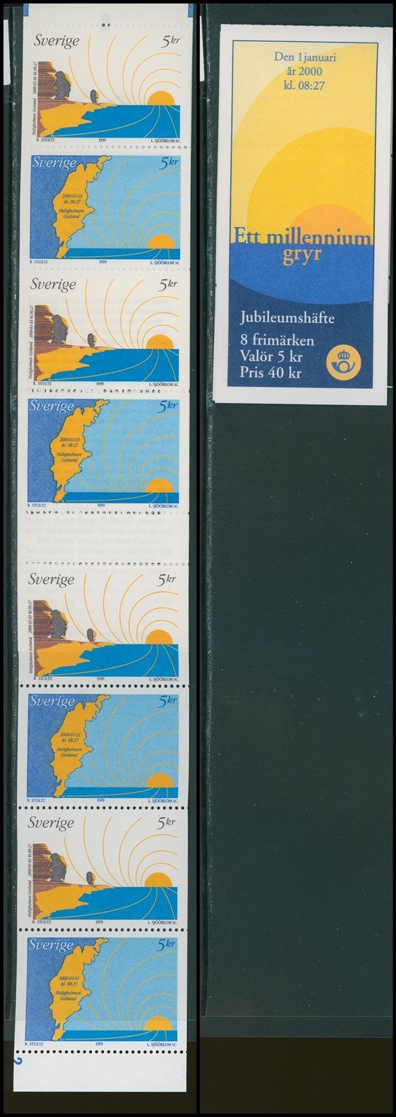 Sweden Scott #2366a MNH BKLT Millennium Maps CV$18+ 423989