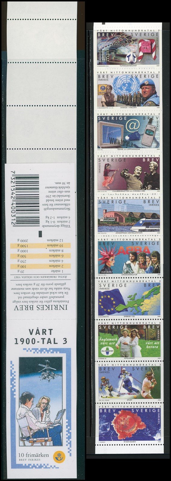 Sweden Scott #2388a MNH BKLT Millennium CV$20+ 423994