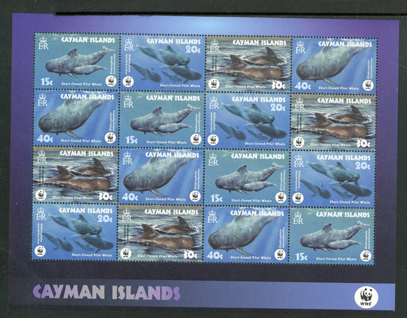 Cayman Islands Scott #905a MNH Sheet Whales Fauna CV $35+ 427400
