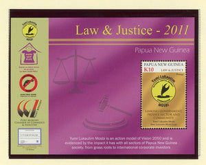 Papua New Guinea Scott #1561 MNH S/S Law & Justice CV$8+ 427409