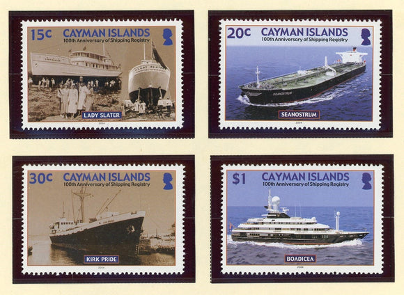 Cayman Islands Scott #906-909 MNH Shipping Registry Ships Boats CV$11+ 427466
