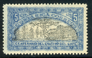 COSTA RICA MH: Scott #103 5c Blue/Black Coffee Plantation CV$3+