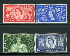 Great Britain Scott #313-316 MNH Queen Elizabeth QEII Coronation CV$11+ 430250
