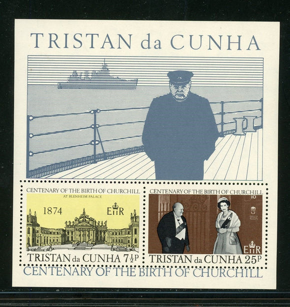 Tristan da Cunha Scott #197a MNH S/S Winston Churchill Centenary $$ 430381