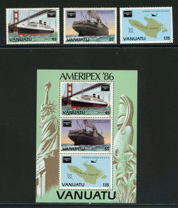 Vanuatu Scott #419-421a MNH AMERIPEX '86 Statue Liberty Philately CV$12 434738