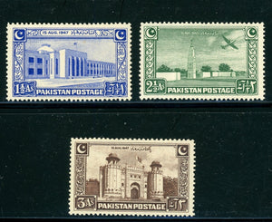 Pakistan Scott #20-22 MNH Independence Issue $$ 434781
