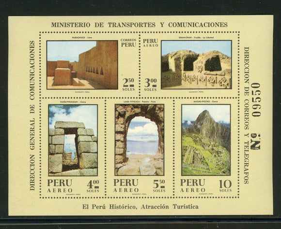 Peru Scott #C297a MNH S/S Tourist Publicity CV$7+ 434811
