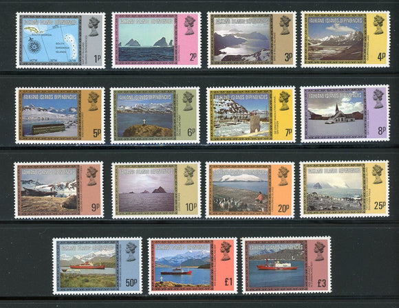 Falkland Islands Scott #1L38-1L52 MNH 1980 Island Scenes Tourism CV$12+ 434856