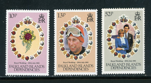 Falkland Islands Scott #1L59-1L61 MNH Royal Wedding $$ 434858