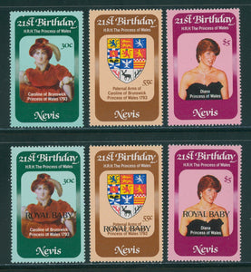 Nevis Scott #150-155 MNH Princess Diana $$ 434867