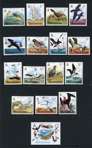 Ascension Scott #196-211 MNH 1976 Birds FAUNA CV$21+ 435089