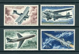 Gabon Scott #C7-C10 MNH 1962 Air Set Aviation Planes CV$7+ 435095