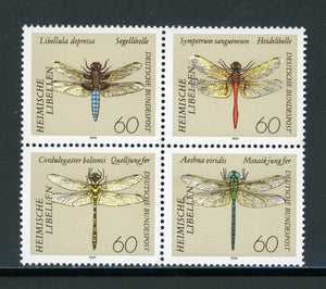 Germany Scott #1674a MNH BLOCK Dragonflies Insects FAUNA CV$5+ 435145