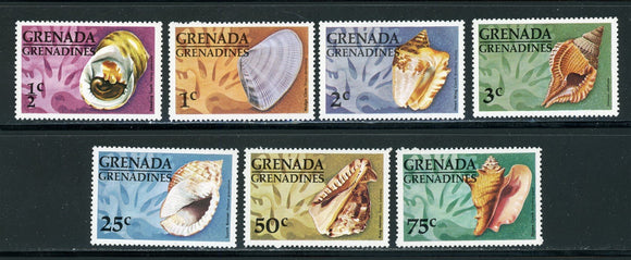 Grenada Grenadines Scott #137-143 MNH Sea Shells FAUNA $$ 435194