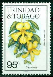 Trinidad & Tobago Scott #401i MNH Flowers 95c INSCR "1988" $$