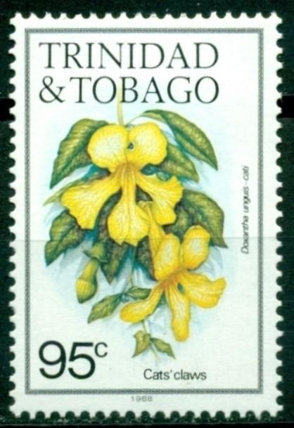 Trinidad & Tobago Scott #401i MNH Flowers 95c INSCR 