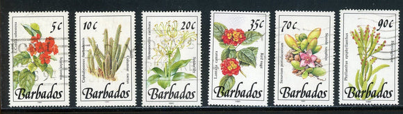 Barbados Scott #754a-764A USED Flowers INSCR 1991 CV$4+ 439187