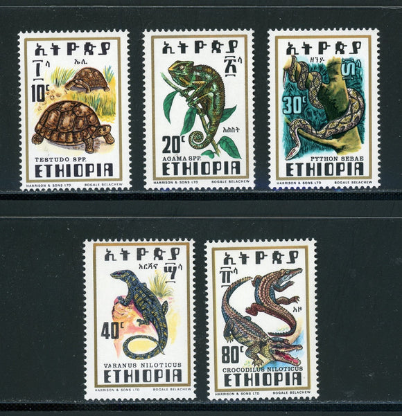 Ethiopia Scott #812-816 MNH Reptiles FAUNA Animals CV$5+ 439260