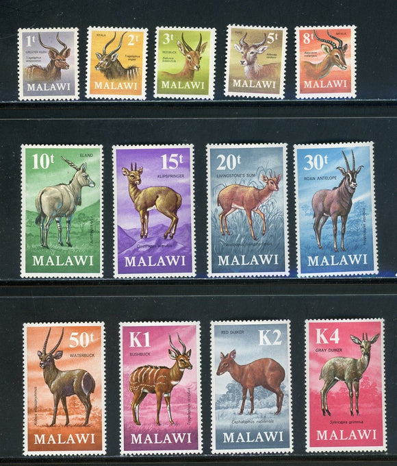 Malawi Scott #148-160 MNH Antelopes FAUNA CV$43+ 439271