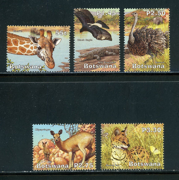 Botswana Scott #775-779 MNH Wetlands FAUNA Animals CV$7+ 439294